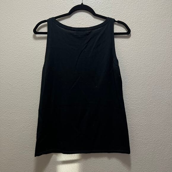 Eileen Fisher Black Sequin Neck 100% Wool Sleeveless Basic Tank Top Size Small - Picture 6 of 6